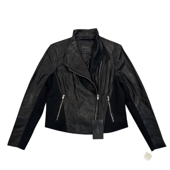 Andrew Marc Jackets & Blazers - Andrew Marc Felix Leather Moto Jacket Women’s XL Black Asymmetrical Zip